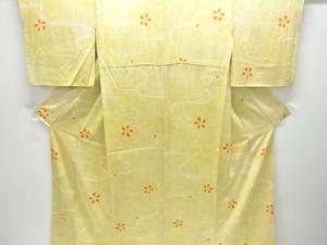 絞り花模様小紋着物